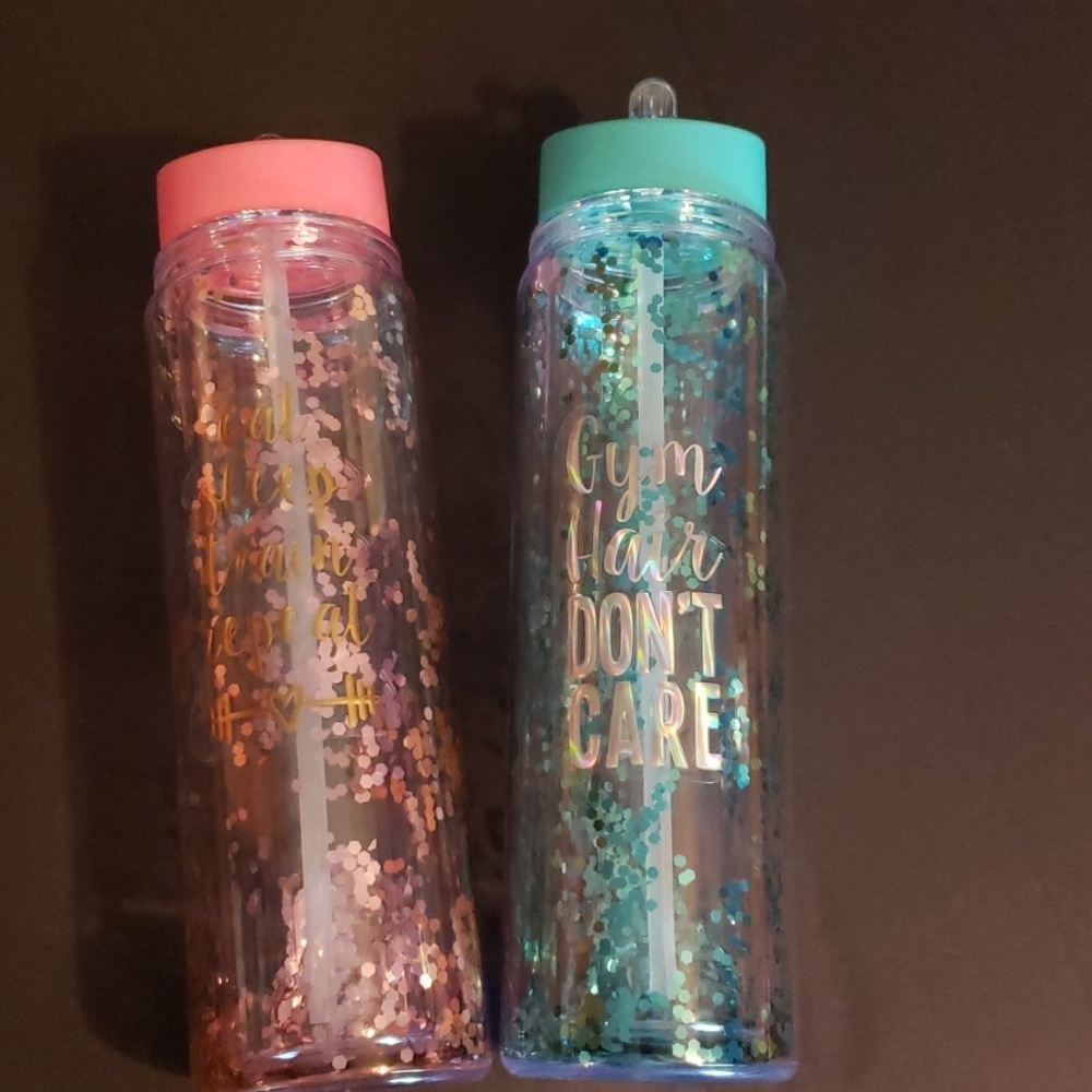 Two plastic water bottles